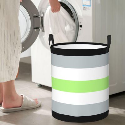 Agender Pride Flag Lgbtq Circular Hamper Lasting Organization Bedroom Bathroom Dcor