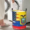 American Ecuadorian Flag Circular Hamper Lasting Organization Bedroom Bathroom Dcor view 1