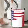 America Italy Friendship Flag Circular Hamper Lasting Organization Bedroom Bathroom Dcor view 1