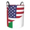 America Italy Friendship Flag Circular Hamper Lasting Organization Bedroom Bathroom Dcor view 3