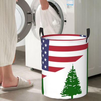America Norfolk Island Friendship Flag Circular Hamper Lasting Organization Bedroom Bathroom Dcor