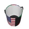 America Kuwait Friendship Flag Circular Hamper Lasting Organization Bedroom Bathroom Dcor view 4