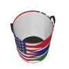America Gambia Friendship Flag Circular Hamper Lasting Organization Bedroom Bathroom Dcor view 4