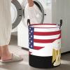 America Egypt Friendship Flag Circular Hamper Lasting Organization Bedroom Bathroom Dcor view 1