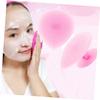 Beavorty 4pcs Silicone Facial Cleansing Brush Cups Gentle Face Scrubber for Skin Types Non-Abrasive Comfortable to Hold for Daily Use Orange Rose Green view 3