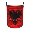 Albania Flag Circular Hamper Lasting Organization Bedroom Bathroom Dcor view 2