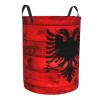Albania Flag Circular Hamper Lasting Organization Bedroom Bathroom Dcor view 3