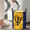 Barbados Flag Circular Hamper Lasting Organization Bedroom Bathroom Dcor view 1