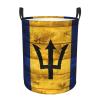 Barbados Flag Circular Hamper Lasting Organization Bedroom Bathroom Dcor view 2