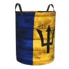 Barbados Flag Circular Hamper Lasting Organization Bedroom Bathroom Dcor view 3