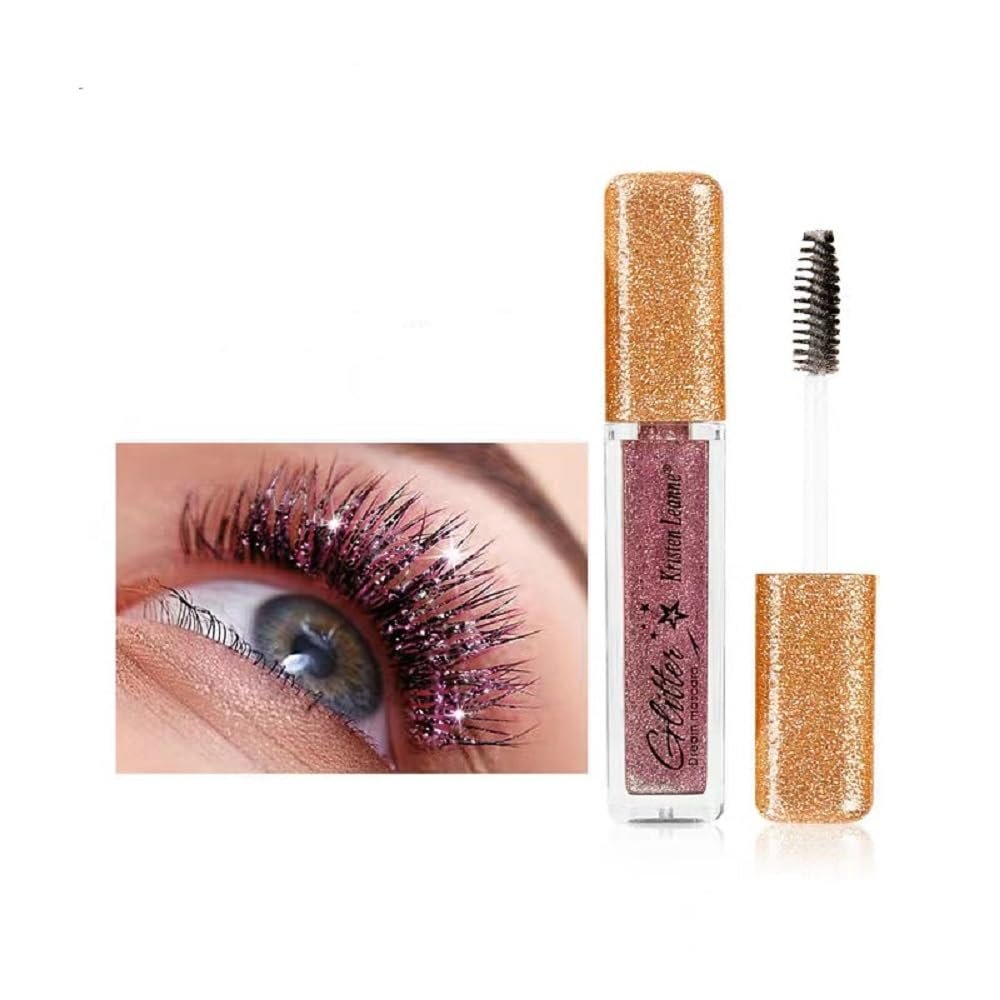 Generic kristen leanne Sparkly Shimmering Shimmering Mascara with Crushed Diamonds Colored Pearl Shimmer (4), 1 Ounce (Pack of 1)