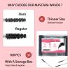 Corconess 100Pcs Mini Spoolies For Eyelash Extensions,Disposable Lash Spoolies Micro Eyebrow Brush Eyelash Spoolies Mascara Wands Lash Tech Supplies view 2