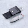 Nail Clippers for Men, Toenail Clippers for Thick Nails, Heavy Duty Stainless Steel, Ultra Sharp and Anti-Splash, with Nail File and Keychain Leather Case, Silver view 3
