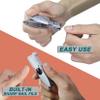 Nail Clippers for Men, Toenail Clippers for Thick Nails, Heavy Duty Stainless Steel, Ultra Sharp and Anti-Splash, with Nail File and Keychain Leather Case, Silver view 4