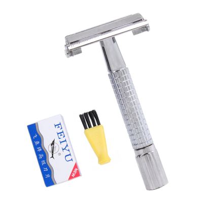 Beavorty Old Fashioned Razor Holder Double Sided Shaver for Men Manual Shaving Machine Vintage Barber Razor Brush Blades
