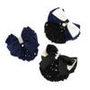 PLAFOPE 3pcs Bow Headdress Hair Lace and Rhinestone Accessories for Women Elegant Elastic Hair Clips for Office Parties and Everyday Use view 1