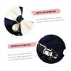 PLAFOPE 3pcs Bow Headdress Hair Lace and Rhinestone Accessories for Women Elegant Elastic Hair Clips for Office Parties and Everyday Use view 3