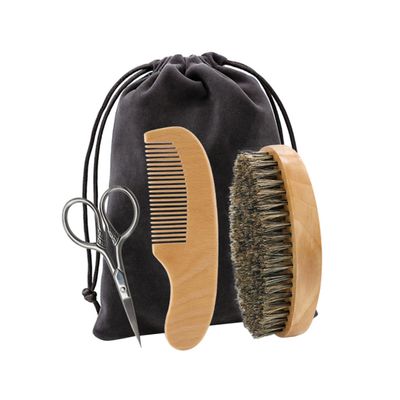 Didiseaon 1set Beard Grooming for Men Beard Care Accessories Scissors Comb and Brush for Easy Styling and Trimming for Bearded Men