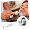 Didiseaon 2pcs Men's Shaving Cream Soap Bowl Bubbling Bowl Stainless Steel Shaving Vessel Simple for Travel view 3