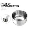 Didiseaon 2pcs Men's Shaving Cream Soap Bowl Bubbling Bowl Stainless Steel Shaving Vessel Simple for Travel view 4
