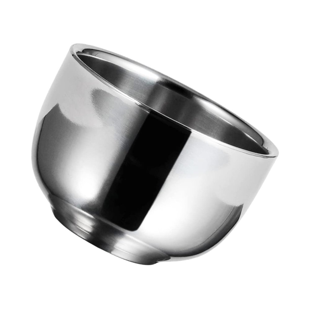 Didiseaon 1pc Stainless Steel Shaving Bowl for Men Rustproof Shaving Container for Travel Compact Design Easy to Clean for Home Barbers and Salons