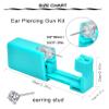 QWALIT Ear Piercing Gun Kit Earring Gun Piercing Kit Earring Gun Piercing Kit Piercing Gun Earrings Studs Ear Piercing Needle Kit With Earrings Silver view 2