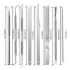 Ingrown Toenail Pedicure Tool Kit, Nail File and Nail Lifter Pusher Double-Sided nail Manicure Kit Stainless Steel(9 Piece Set) view 2
