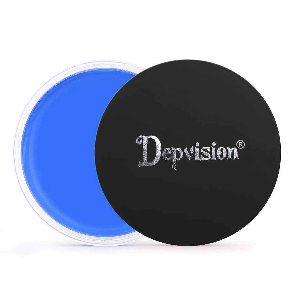 Depvision Professional Oil Based Face Paint Body Paint Creamy Waterproof Face painting Makeup for Kids and Adults Single Color Halloween SFX Christmas Party 30g (Blue)