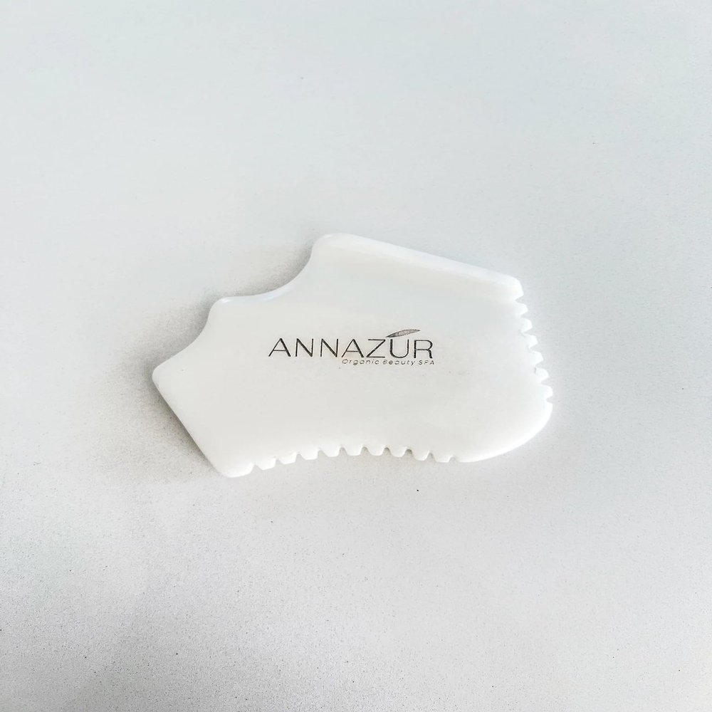 ANNAZUR Organic Beauty SPA Gua Sha Facial Tool White for Lift Facial Massage