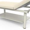 Fulocseny Heavy Duty Professional Stationary Massage Bed with Backrest for Treatment Table, Physical Therapy Table, Spa Facial Bed, Metal Frame, PU Leather, Beige, Grey view 3