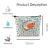 MNIGIU Ohana Cartoon Inspired Pudge The Fish Gift Pudge Controls the Weather Makeup Zipper Pouch for Pudge Fish Lover (Weather), Medium view 3