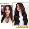 YDDM Tape in Hair Extensions Human Hair 24 Inch 20pcs Natural Black 100% Remy Human Hair Seamless Invisible Straight Tape in Hair Extensions(1B#, 24 Inch) view 4