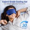 2PCS Cold Eye Mask - Cooling Eye Mask for Puffy Eyes, Cold Compress for Dark Circles, Tired Eyes, Headache, Migraines Relief - Reusable Gel Ice Pack, Weighted Sleep Mask((Black,Blue) view 4