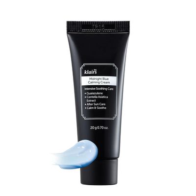 DearKlairs Midnight Blue Calming Cream, Soothing, Redness Relief Moisturizer, Hydrating, Fast Absorbing, Light Texture for Easy Use, Sensitive Skin Friendly 0.7 Oz (Pack of 1)