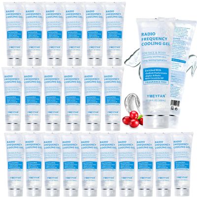 24PCS Conductive Gel for Microcurrent Device, Bifida Ferment Lysate, Sodium Hyaluronate, Alpha-Arbutin, Radio Frequency Cooling Gel for Face & Body, Instantly Soothes Skin, Long-lasting Hydration