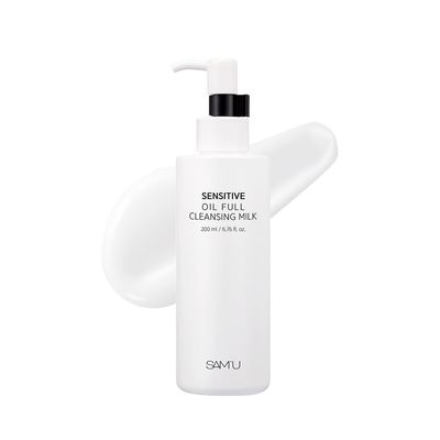 SAM'U Full Cleansing Milk, Sensitive Oil, 6.8 fl oz (200 ml), Cleansing Milk, Moisturizing, Dry Skin, Rough Skin, Pore Care, Weak Acid, Hypoallergenic, pH Balance, Korean