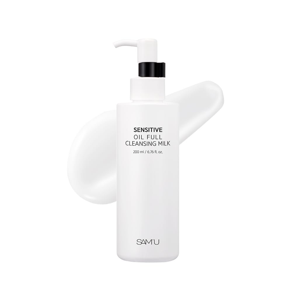 SAM'U Full Cleansing Milk, Sensitive Oil, 6.8 fl oz (200 ml), Cleansing Milk, Moisturizing, Dry Skin, Rough Skin, Pore Care, Weak Acid, Hypoallergenic, pH Balance, Korean