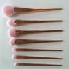 FRCOLOR 7pcs Pink Makeup Brush Set for Face Eyeshadow and Powder Application Soft Synthetic Bristles for Professional and Home Use Durable and Lightweight Cosmetic Tools view 2