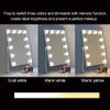 Hollywood Light Up Vanity Makeup Mirror with LED Lights for Makeup Dressing Table Professional Illuminated Cosmetic Mirror with 12 Dimmable Bulbs Includes Power Supply Home vanity mirror (Color : Gol view 3