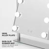 Hollywood Light Up Vanity Makeup Mirror with LED Lights for Makeup Dressing Table Professional Illuminated Cosmetic Mirror with 12 Dimmable Bulbs Includes Power Supply Home vanity mirror (Color : Gol view 4
