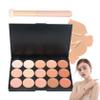 15 Colors Concealer Makeup Palette,Color Corrector Cream Contour Makeup Palette,Full Coverage Face Contouring Foundation,Color Correcting Concealer Palette with Foundation Brush view 1