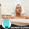 Baluue 2pcs Exfoliating Shower Gloves Body Scrubber Mitt for Deep Skin Cleansing Soft Rayon Material for Arms Legs Neck and Back for Home Hotel Use view 4