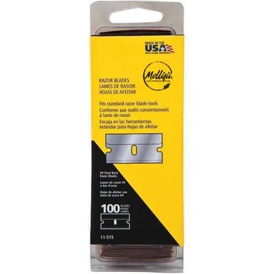 1-1/2 in. x 11/16 in. x 0.015625 in. Steel Razor Blade (100-Pack)