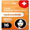 PatchRx Chin Pimple Patches (12 Pack), Chin Acne with Large Hydrocolloid Acne Patches For Blemishes on Chin, Cheek, Forehead view 1