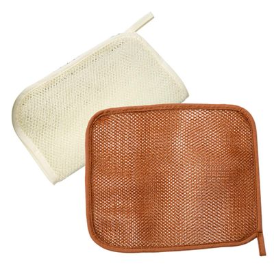 SOESFOUFU 2pcs African Exfoliating Net Nylon Bath Towel Body Scrubber Face Exfoliator Multi-use Cleaning Tool Random Color