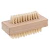 Healeved Double Sided Natural Bristle Nail Brush Wooden Handle Spa for Hands Feet 10cm x 4.5cm view 1