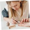 Healeved Double Sided Natural Bristle Nail Brush Wooden Handle Spa for Hands Feet 10cm x 4.5cm view 3