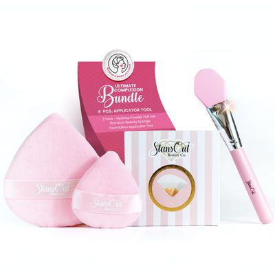 StansOut Ultimate Complexion Bundle: Liquid Foundation Brush, Makeup Brushes for Liquid, Cream, Stick Foundation - Flat, Round, Blender Brushes - 101 Contoured, 108 Straight - Long-Lasting