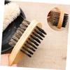 HAPINARY Bristle Beard Brushes Double-sided Portable Beard Styling Tool for Men Small Handle for Grooming and Detangling Facial Hair view 3
