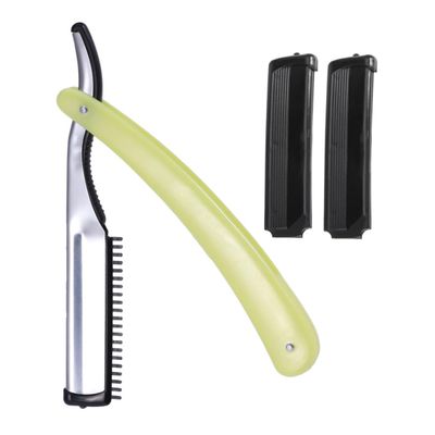 Didiseaon Stainless Steel Manual Straight for Men Folding Shaving Tool for Beard Grooming Sideburns and Fine -friendly and Easy to Use